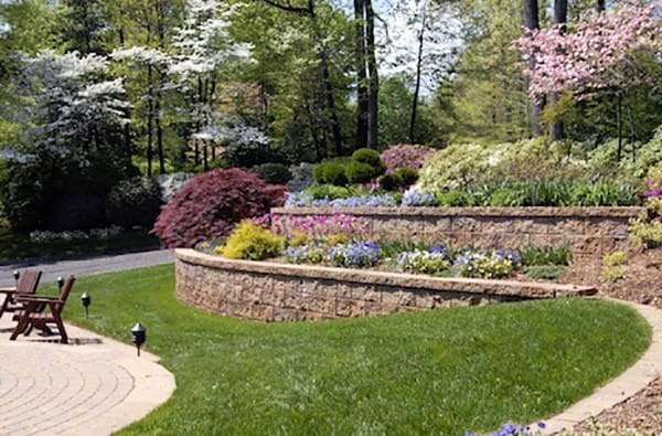 Leesburg, Reston, Great Falls, Ashburn, McLean landscaping services drainage retaining wall